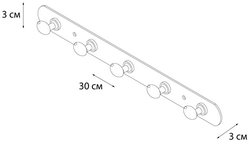 Планка Fixsen FX-1415 30х3х3см серебристый