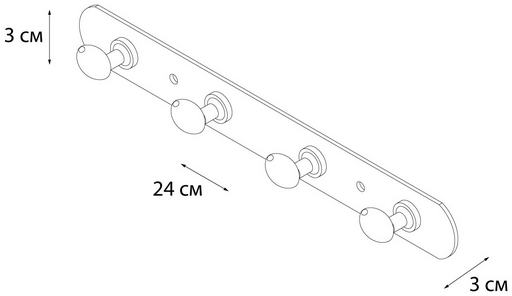 Планка Fixsen FX-1414 24х3х3см серый