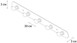 Планка Fixsen FX-1415 30х3х3см серебристый