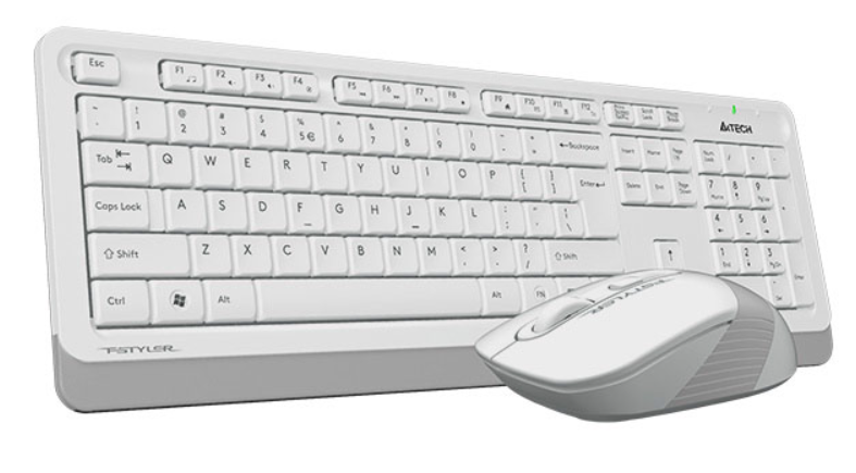 Клавиатура+мышь A4tech Fstyler FG1010S/White серо-белая купить,0