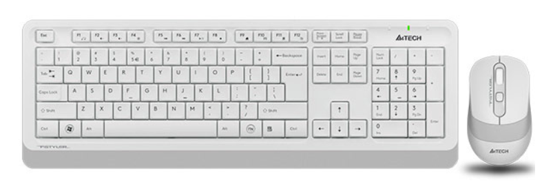 Клавиатура+мышь A4tech Fstyler FG1010S/White серо-белая