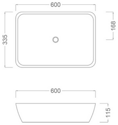 Раковина-чаша Hans VM-2626 001 60х33см черный