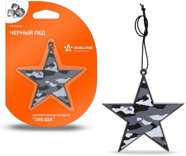 AIRLINE ароматизатор пластиковый AFZV004 черный лед купить,NaN
