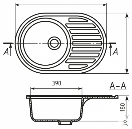Мойка Mixline ML-GM16 341 45.5х72х18см белый купить,NaN