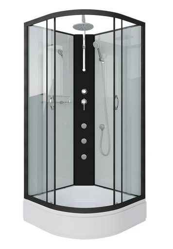 Душевая кабина Niagara NG-6701-14BKTG 90х90х210см