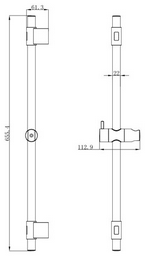 Стойка для душа Milardo Simp SIM6500M17 655х122мм хром