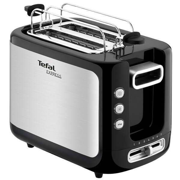 Тостер Tefal TT365031 черно-серебристый