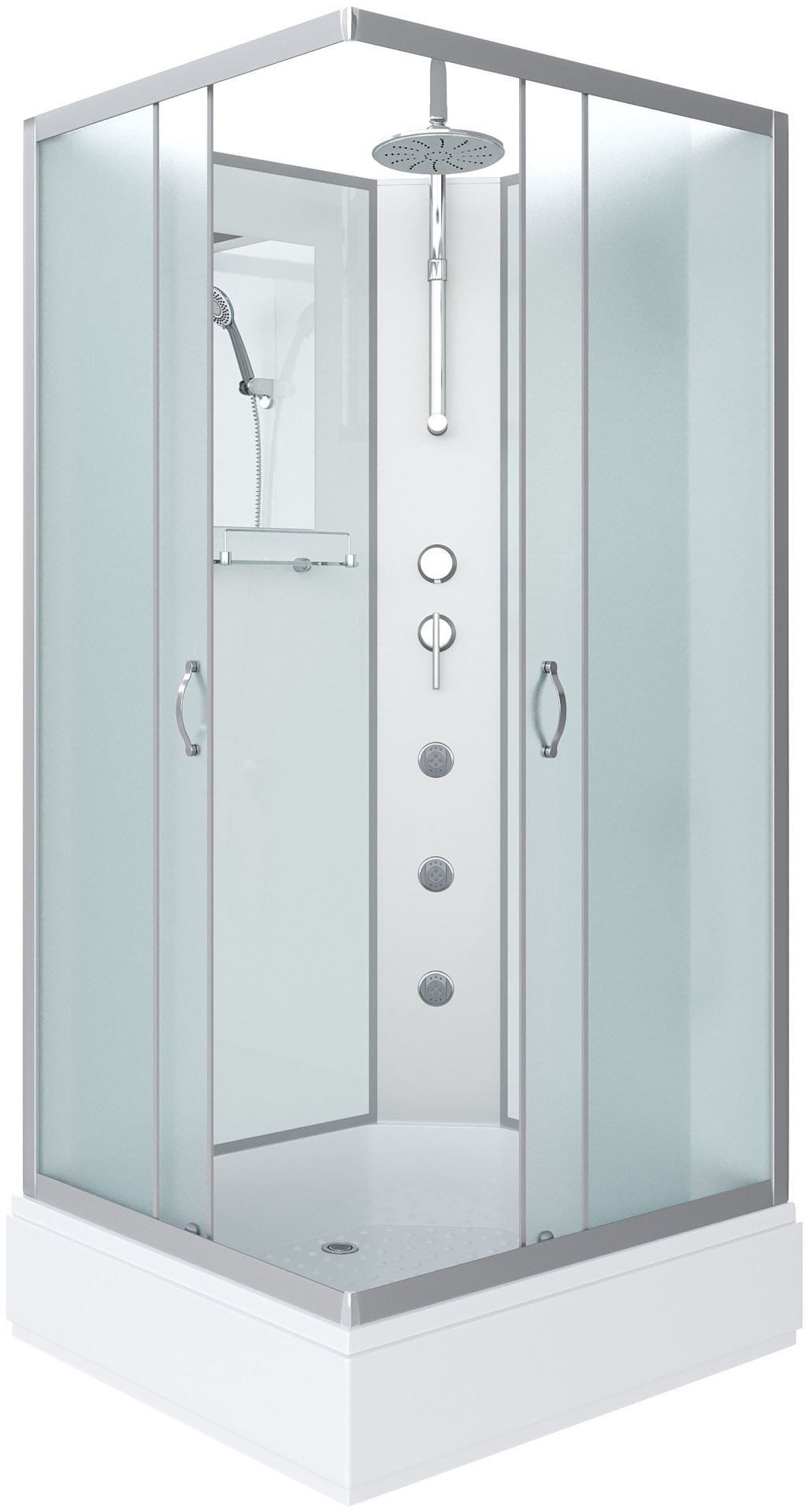 Кабина душевая Niagara NG-33984-14QBKTG 90х80х215см серый