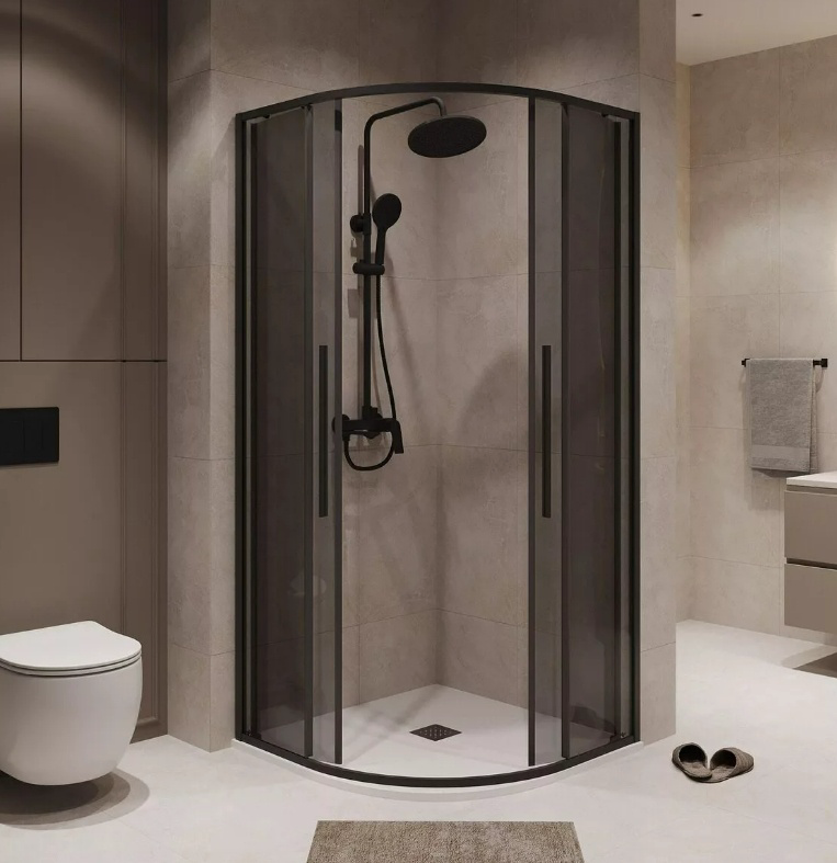 Ограждение душевое Niagara NG-2826-34BLACK 90х90х195см черный купить,NaN