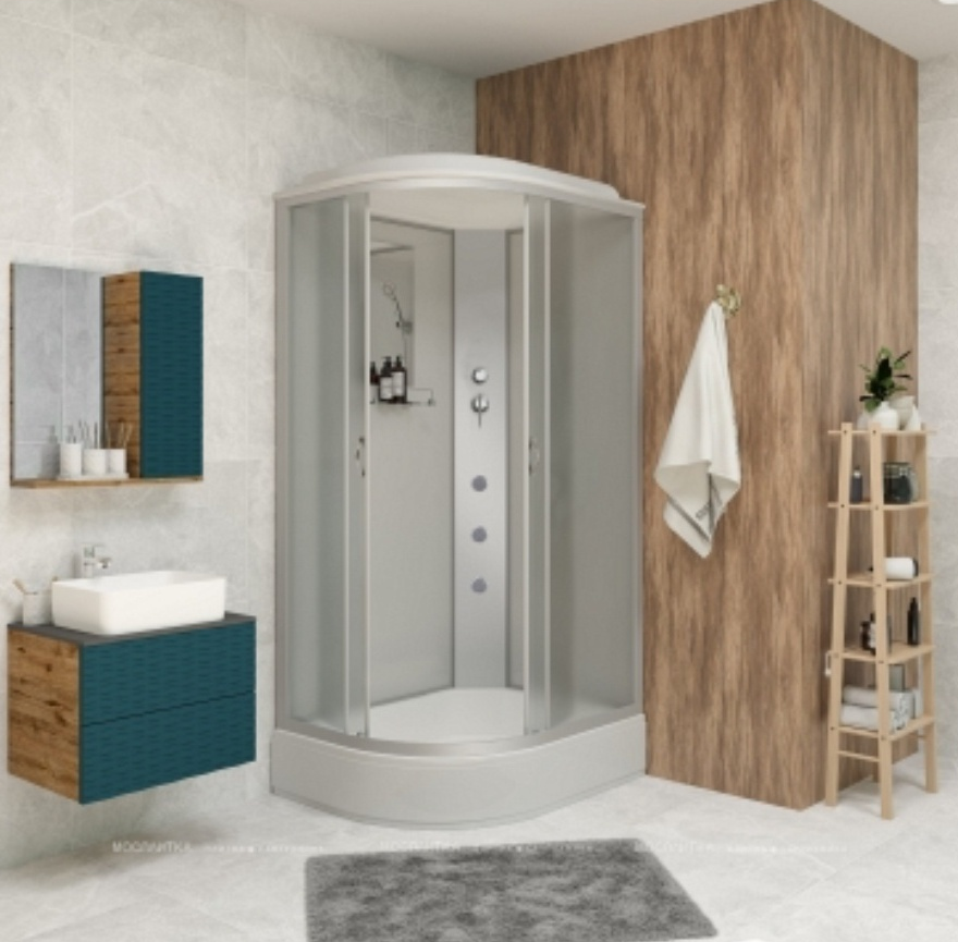 Кабина душевая Niagara NG-33294-14LBKTG 120х90х215см серый