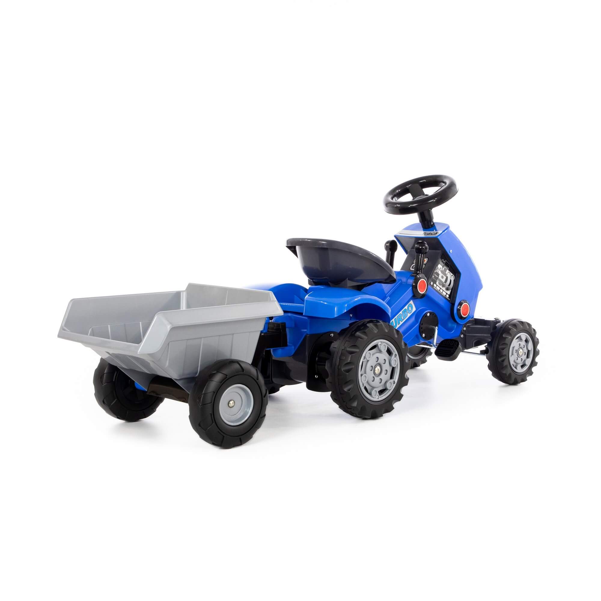 Каталка Полесье Трактор с педалями Turbo-2 84651 синяя купить,0