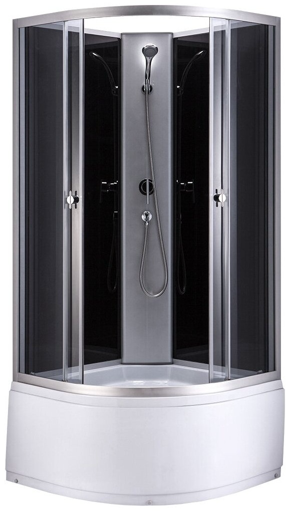 Кабина душевая Niagara NG-2508-14BKG 90х90х200см черный купить,NaN
