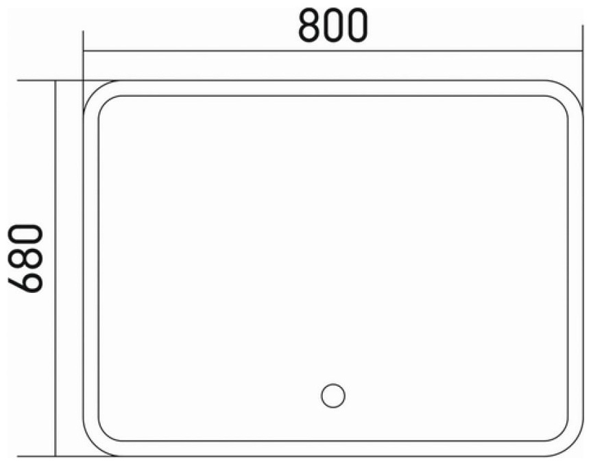Зеркало Mixline LED Стив 80х68см белый