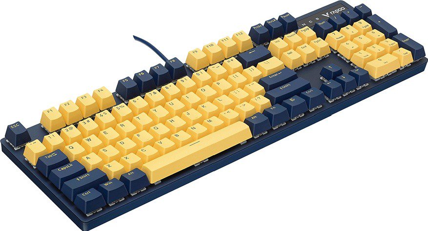 Клавиатура Rapoo V500PRO желто-синяя купить,0