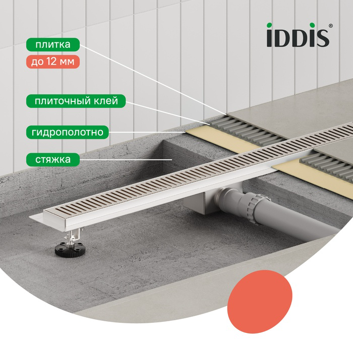 Лоток душевой Iddis 975A6SB10DZ 7х60см серый купить,39600