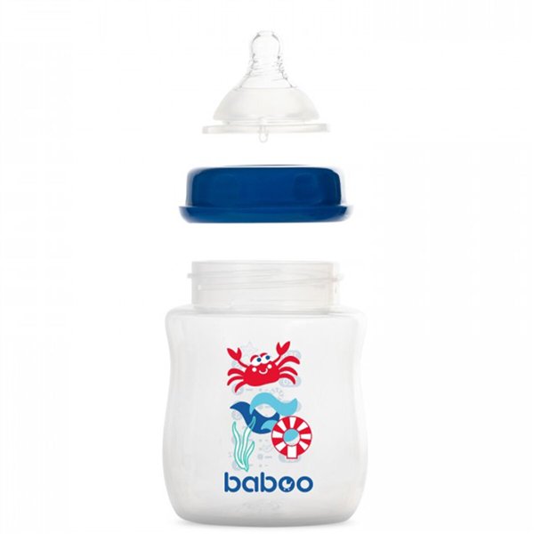 Бутылочка  Baboo Marine 0м+ 150мл  синяя купить,NaN