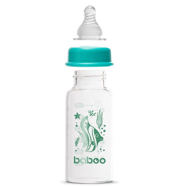 Бутылочка  Baboo  Sea life 0м+ 120мл  бирюзовая купить,NaN