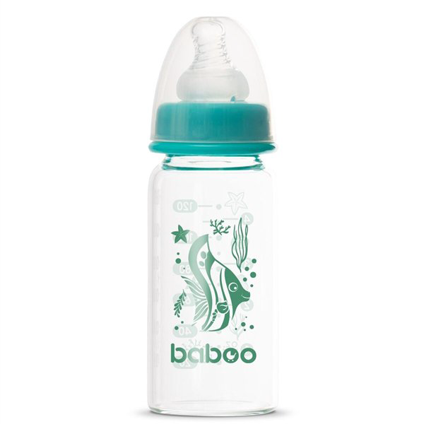 Бутылочка  Baboo  Sea life 0м+ 120мл  бирюзовая купить,NaN
