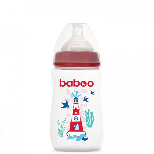 Бутылочка  Baboo Marine 0м+ 250мл  красная купить,NaN