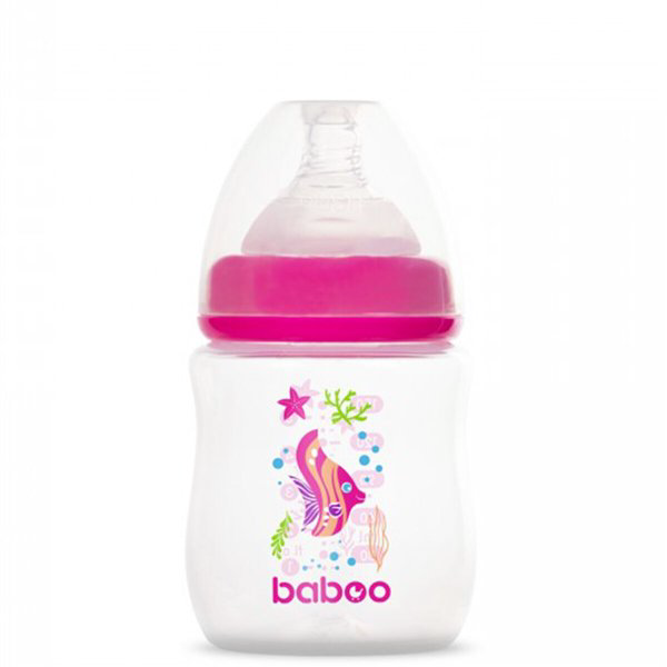 Бутылочка  Baboo  Sea life 0м+ 150мл  розовая купить,NaN