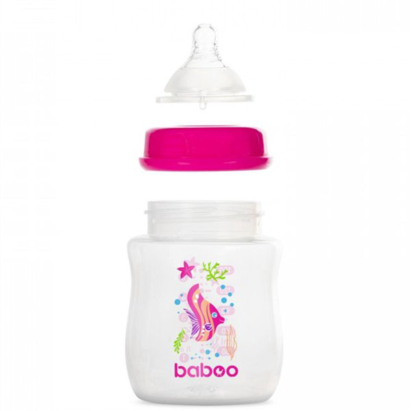 Бутылочка  Baboo  Sea life 0м+ 150мл  розовая купить,NaN
