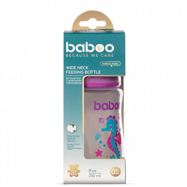 Бутылочка  Baboo  Sea life 3м+ 250мл  фиолетовая купить,NaN