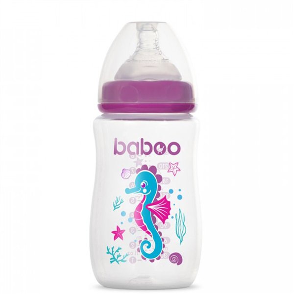 Бутылочка  Baboo  Sea life 3м+ 250мл  фиолетовая купить,NaN