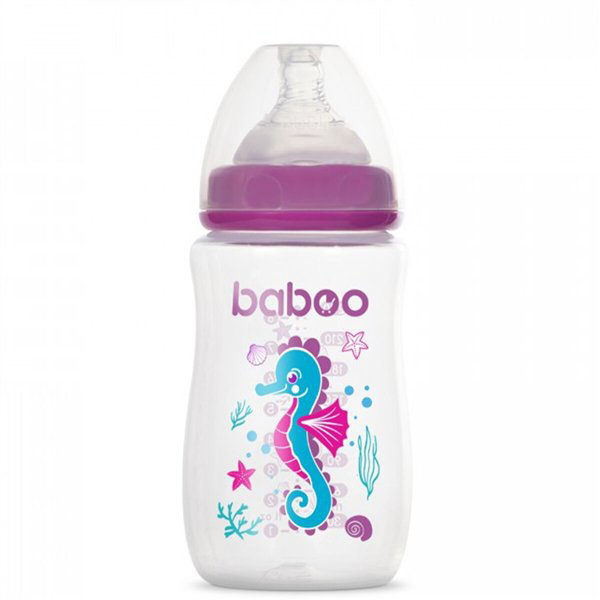 Бутылочка  Baboo  Sea life 3м+ 250мл  фиолетовая купить,NaN