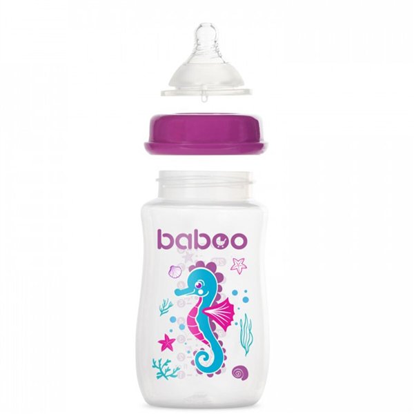 Бутылочка  Baboo  Sea life 3м+ 250мл  фиолетовая купить,NaN