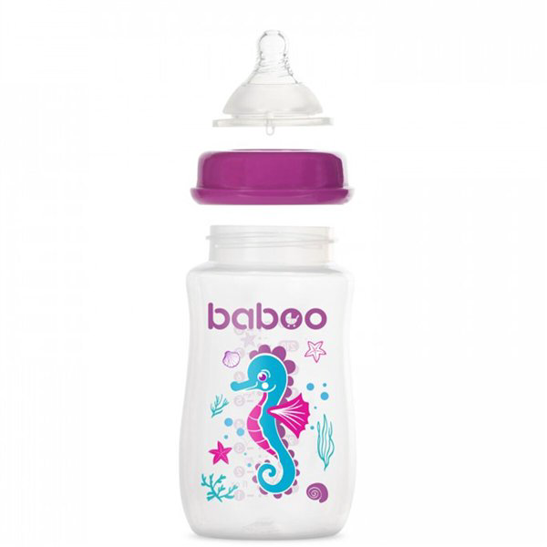 Бутылочка  Baboo  Sea life 3м+ 250мл  фиолетовая купить,NaN