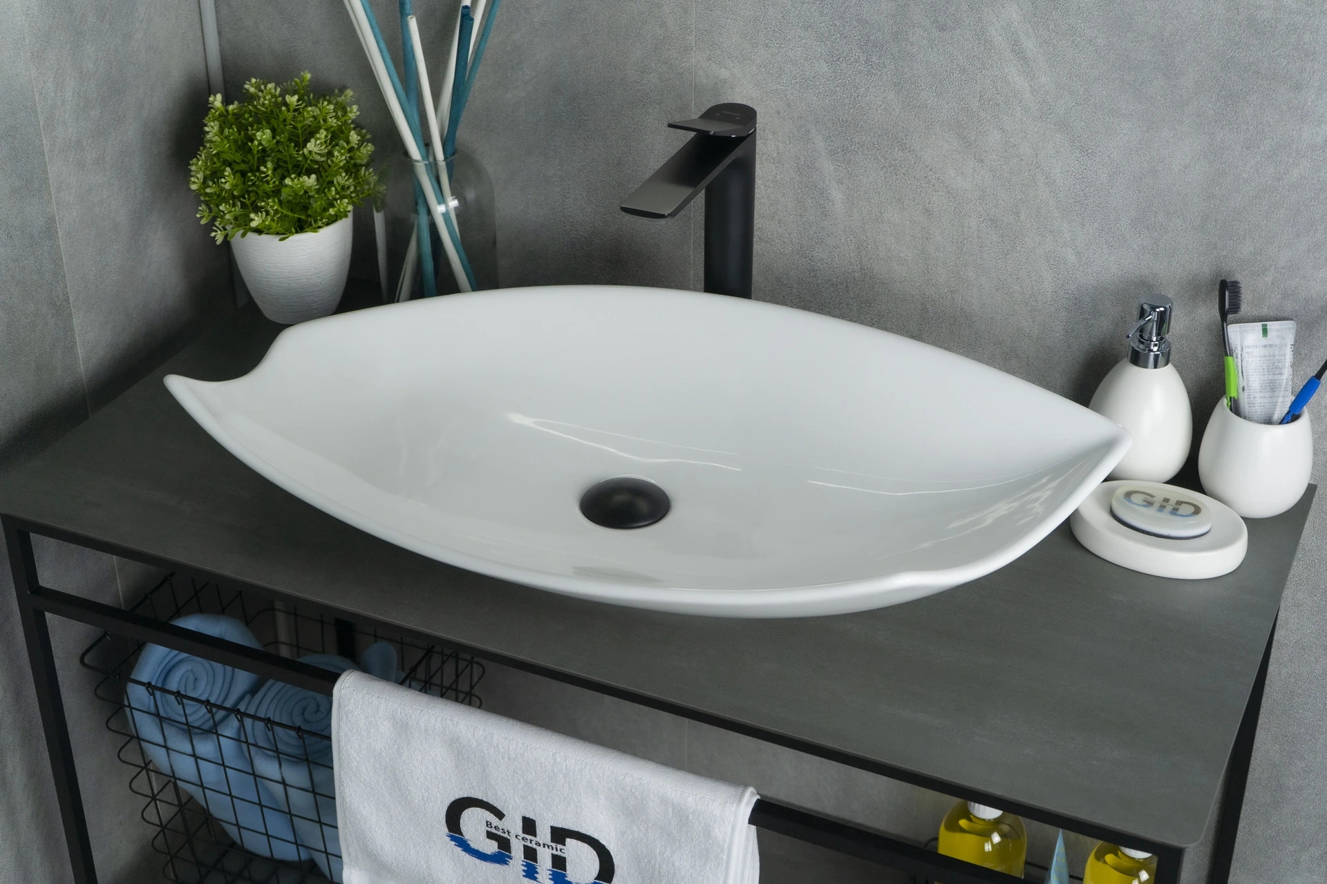 Раковина Gid Creativo 51171 N9178 белый