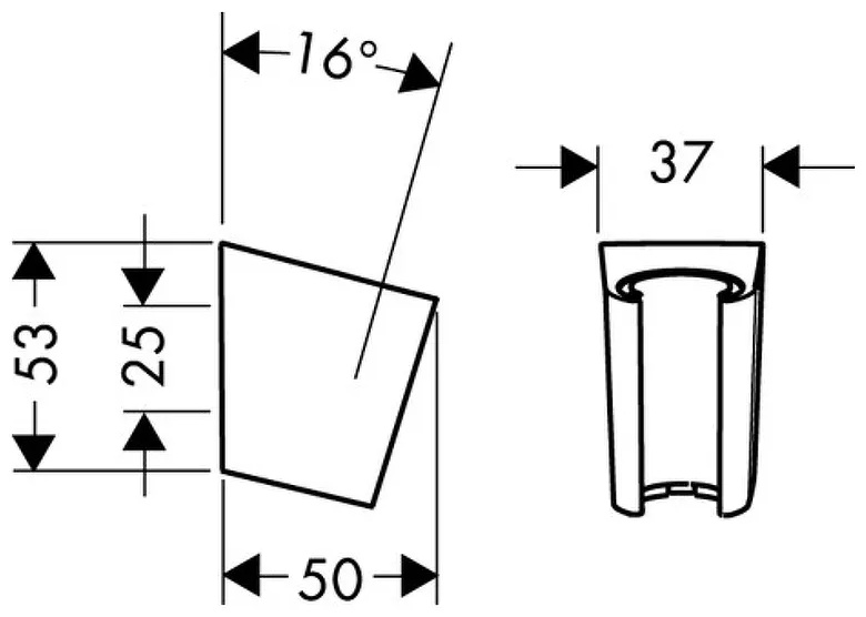 Держатель душа 28331700 Hansgrohe Porter S 5.3х5х3.7см белый