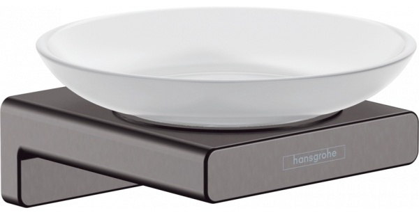 Мыльница с держателем Hansgrohe AddStoris 41746340 10.9х10.7х2см бело-серый