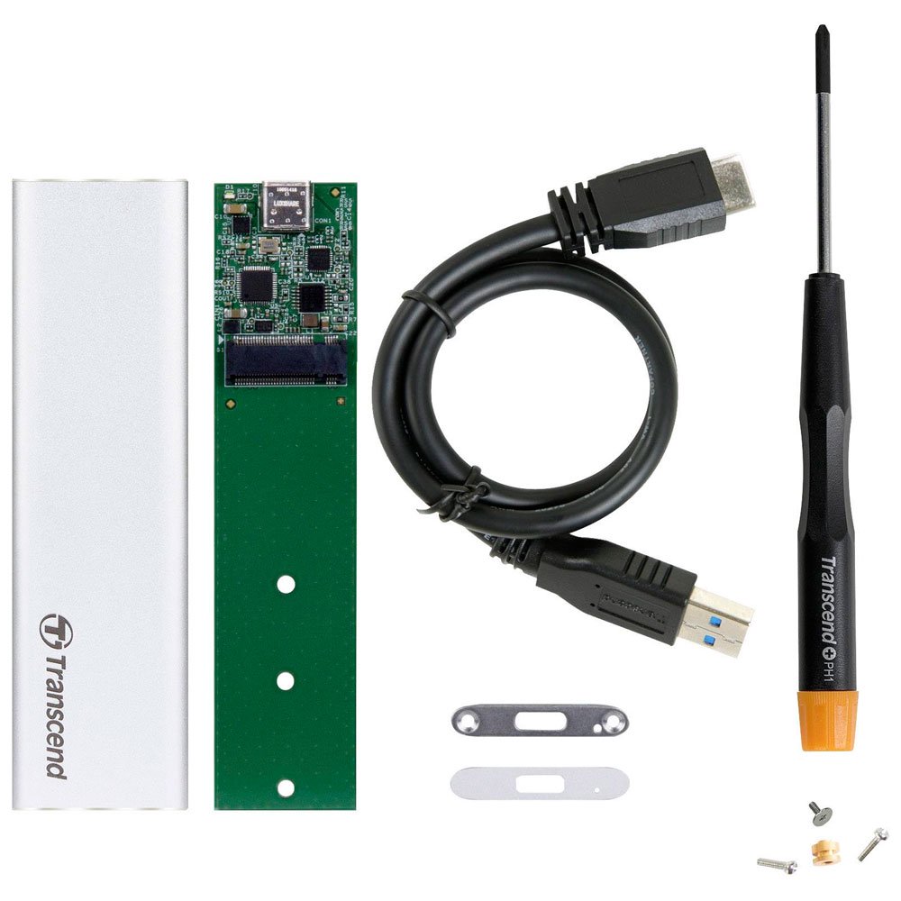 Внешний бокс для установки SSD Transcend TS-CM80S серебристый купить,NaN