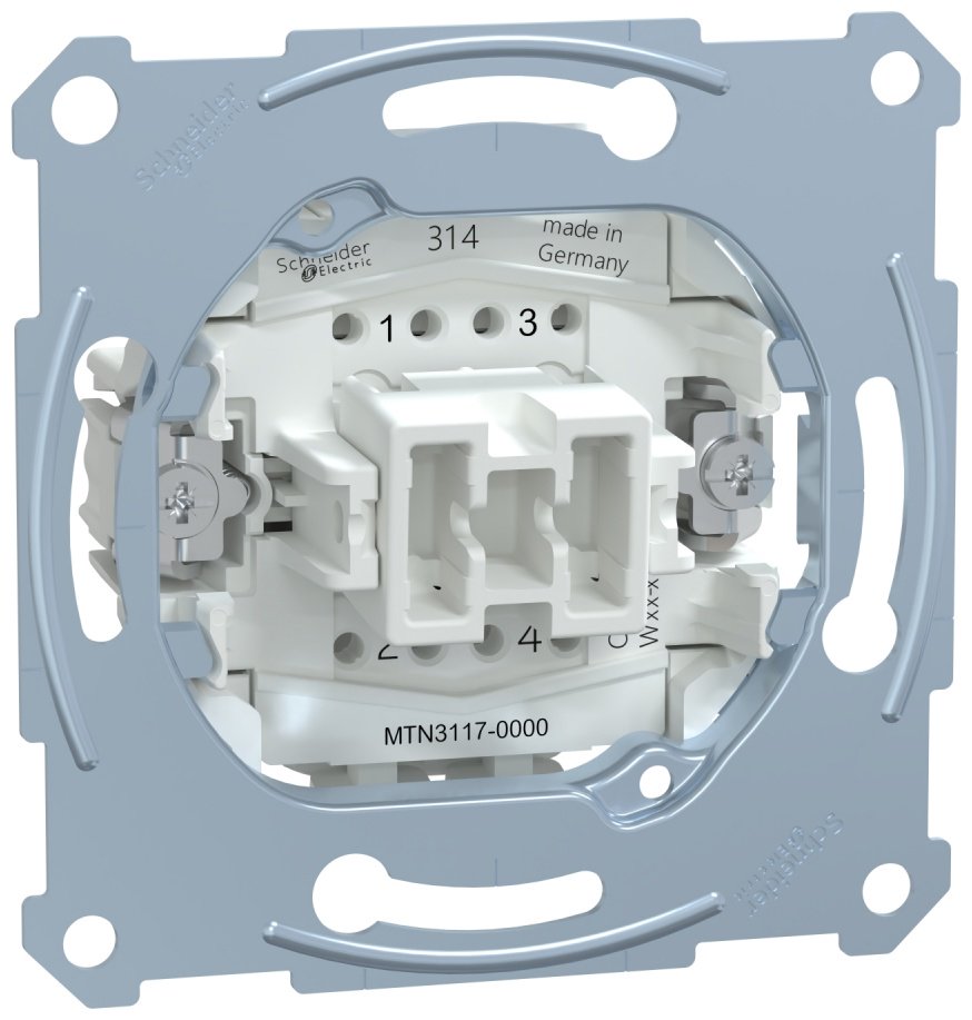 Выключатель клавишный Schneider Electric Merten MTN3117-0000, белый купить,NaN