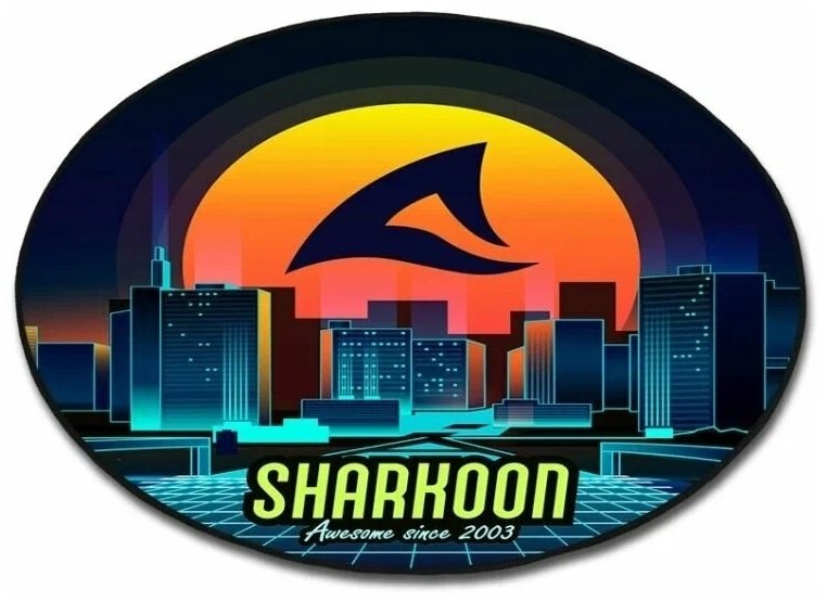 Декоративный коврик Sharkoon 120x120 см, безворсовый, Китай купить,NaN