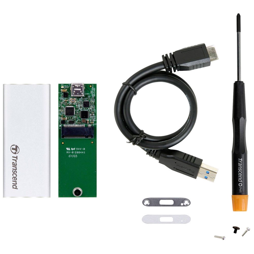 Внешний бокс для установки SSD Transcend TS-CM42S серебристый купить,NaN