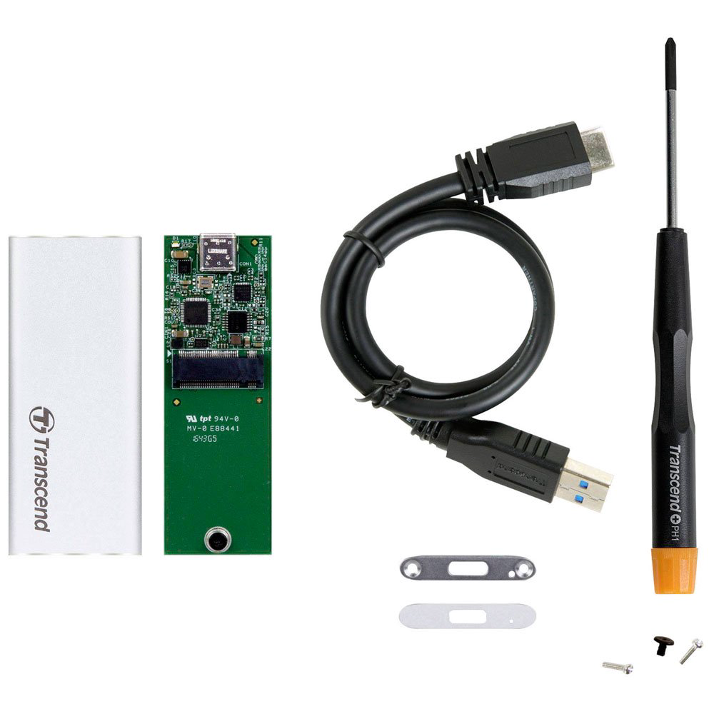 Внешний бокс для установки SSD Transcend TS-CM42S серебристый купить,NaN