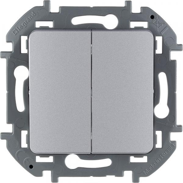 Legrand Выключатель 2 кл АЛЮ INSPIRIA 673622 купить,NaN