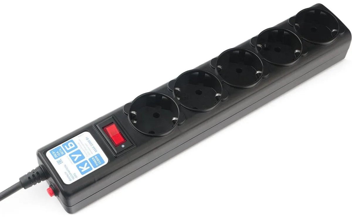Сетевой фильтр Power Cube SPG5-C3 Black (5 розеток, 3 метра) 3 м купить,NaN