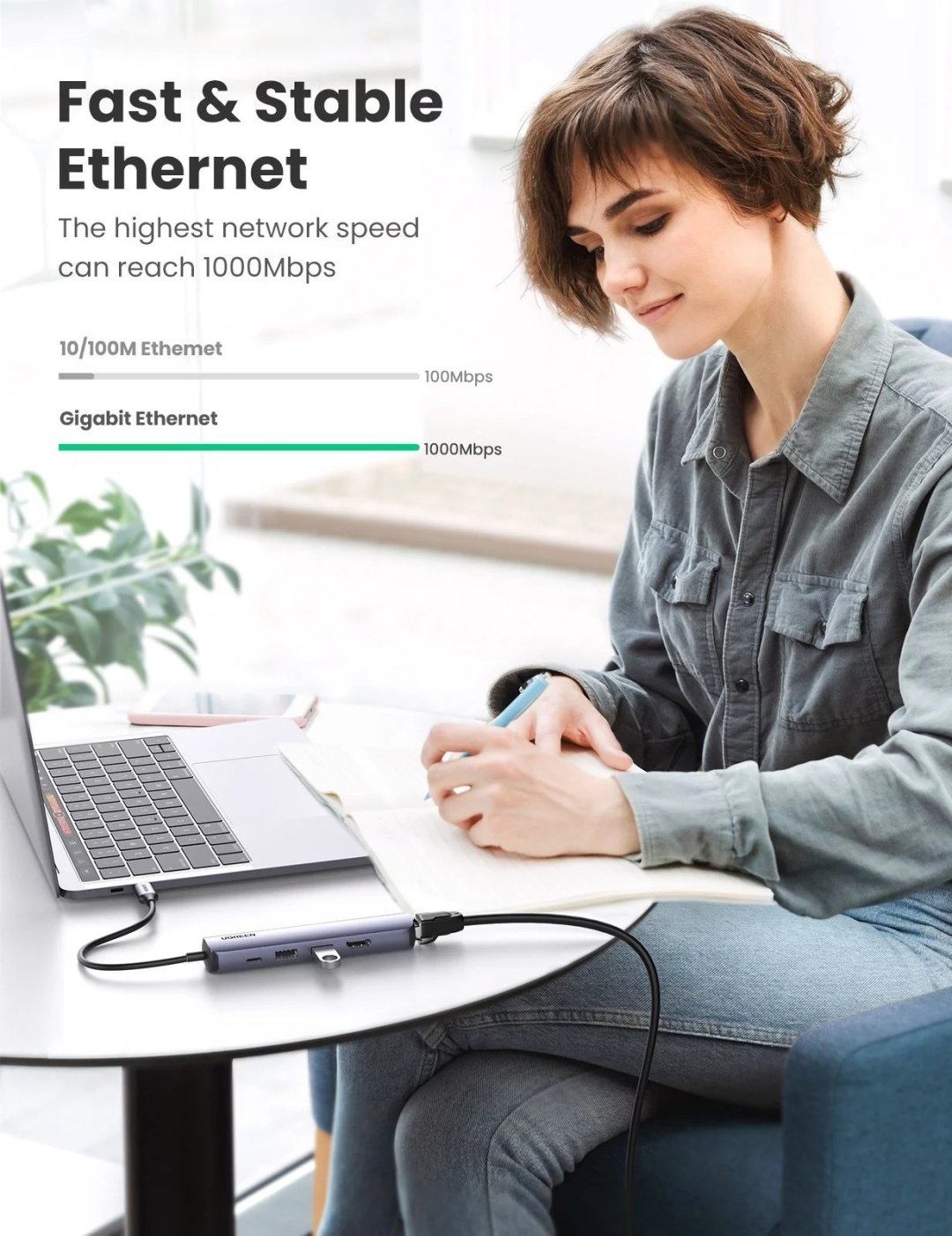 Док-станция Ugreen 10919 серебристый купить,NaN