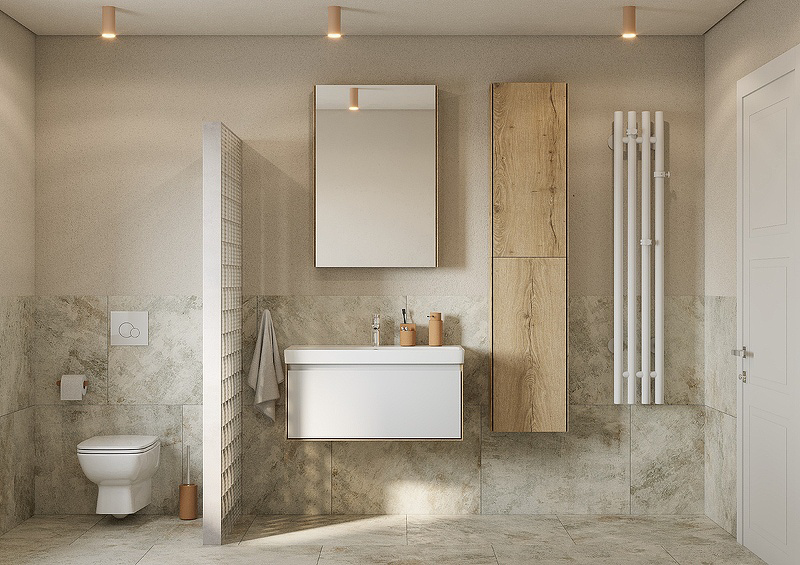 Шкаф для ванной Aquaon Либерти 1A280003LYC70 40x20x90см дуб эльвезия купить,NaN