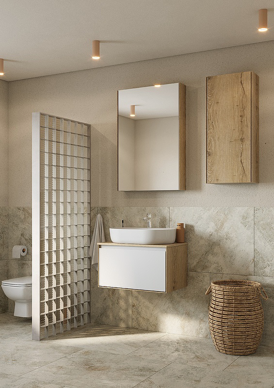 Шкаф для ванной Aquaon Либерти 1A280003LYC70 40x20x90см дуб эльвезия купить,NaN