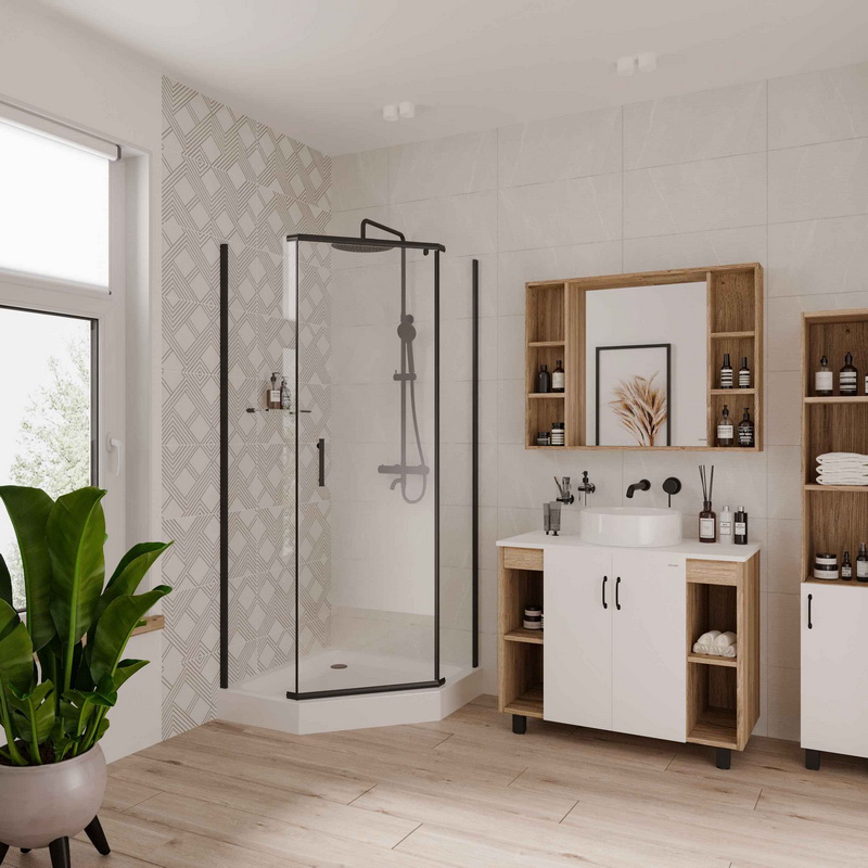 Душевое ограждение Niagara NG-6834-08 Black 100x100x190см