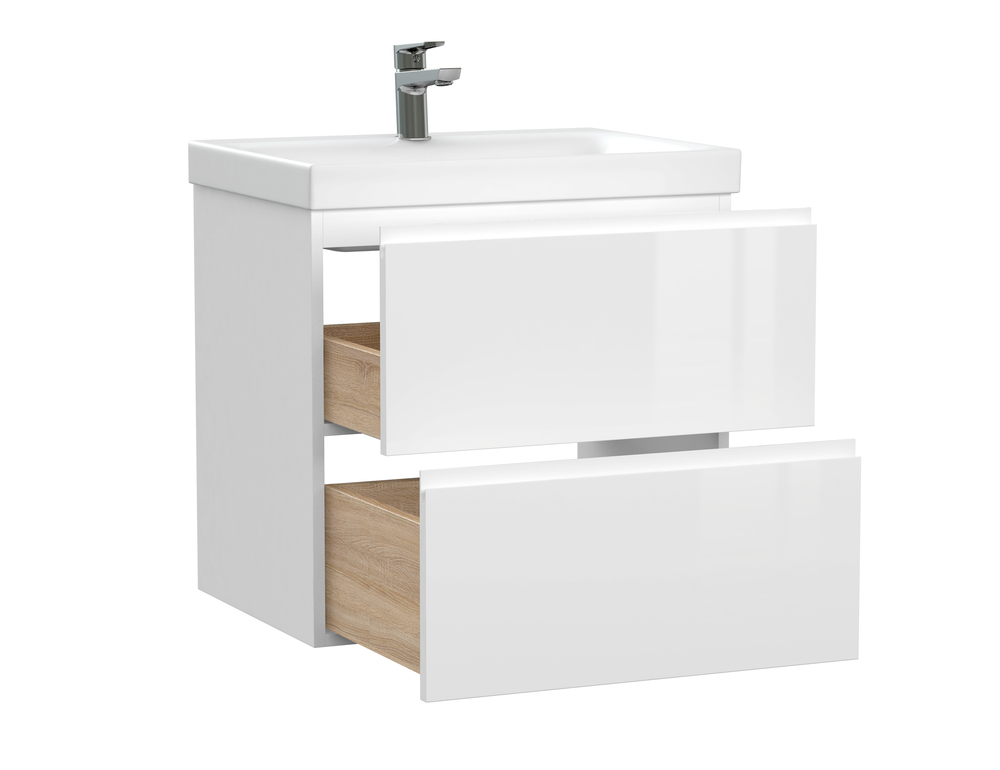 Тумба с раковиной Cersanit Moduo 60 58.5x44.5x57см белый купить,NaN