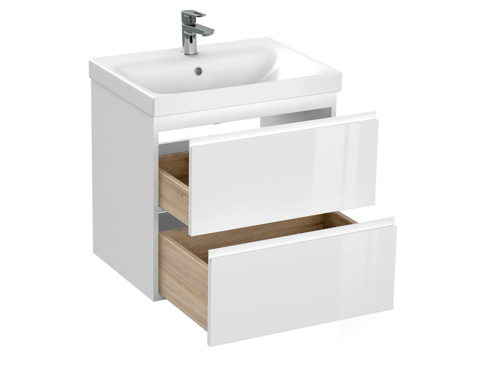 Тумба с раковиной Cersanit Moduo 60 58.5x44.5x57см белый купить,NaN