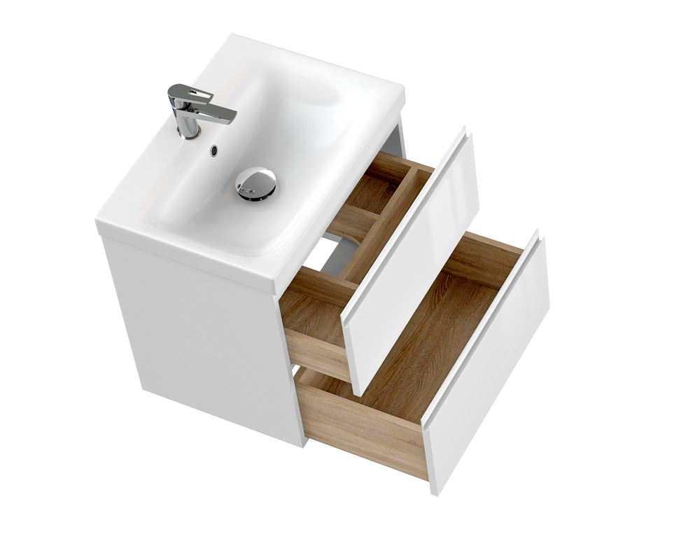 Тумба с раковиной Cersanit Moduo 60 58.5x44.5x57см белый купить,NaN
