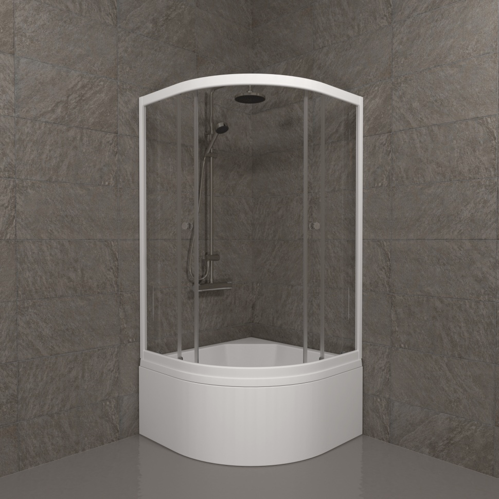 Душевое ограждение Тритон Ультра 90x90x215см белый купить,NaN