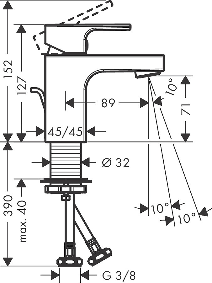 Смеситель Hansgrohe Vernis Shape 71560000 хром
