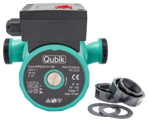 Насос циркуляционный Qubik WRS 25/10-180мм + гайки